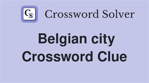 city in central belgium crossword